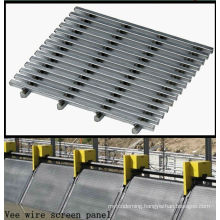 Corrosion resistance wear life sizing of solids vee wire screen panel